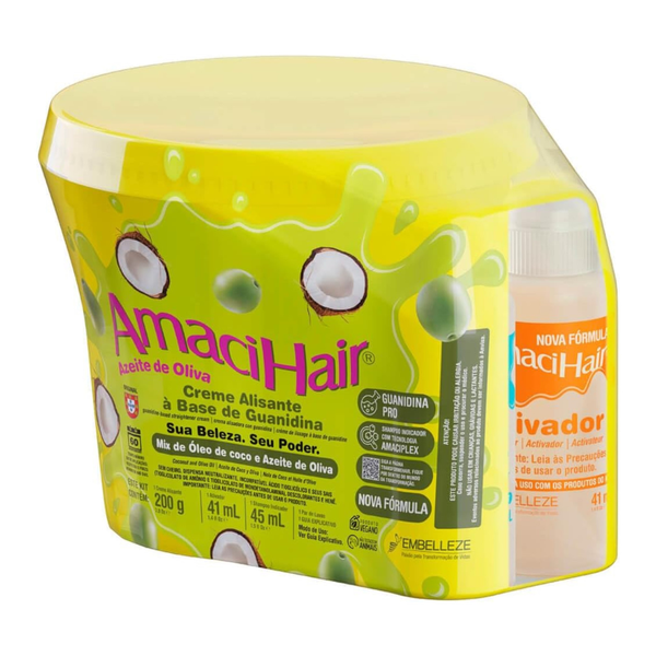AmaciHair Creme Relaxante Guanidina Azeite de Oliva 220g